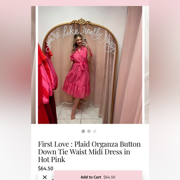 Pink midi dress - Picture 2 of 2